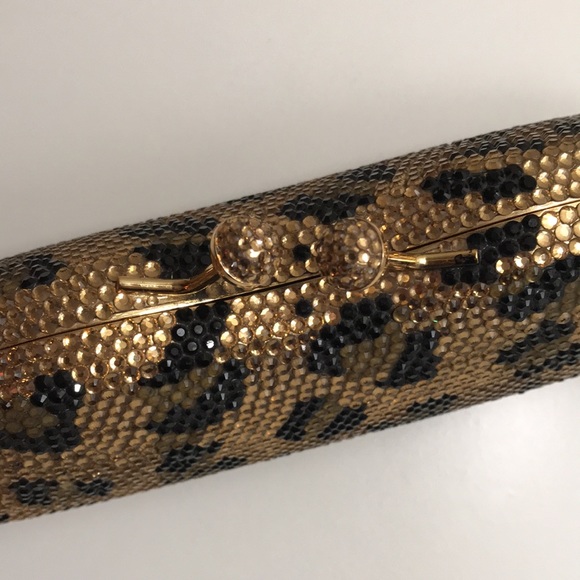 🤩🤩STUNNING Leopard Rhinestone Clutch - Picture 3 of 5